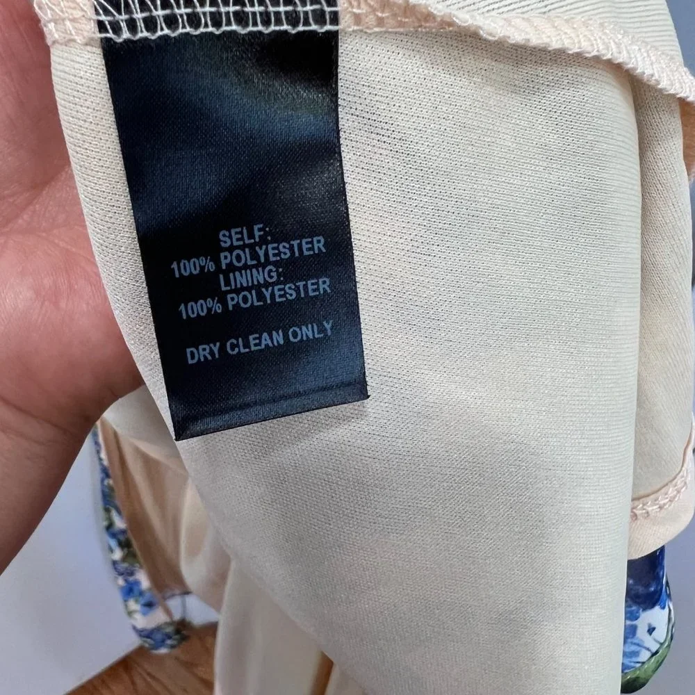 Lulus cream blue sweet‎ symphony cocktail dress size S